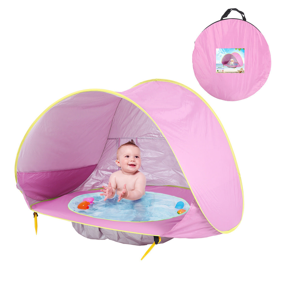 Outdoor baby play tent – UV-protected shade with splash pool for toddlers