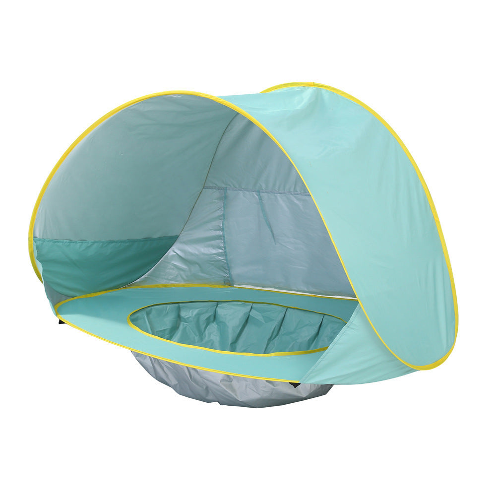 Outdoor baby play tent – UV-protected shade with splash pool for toddlers