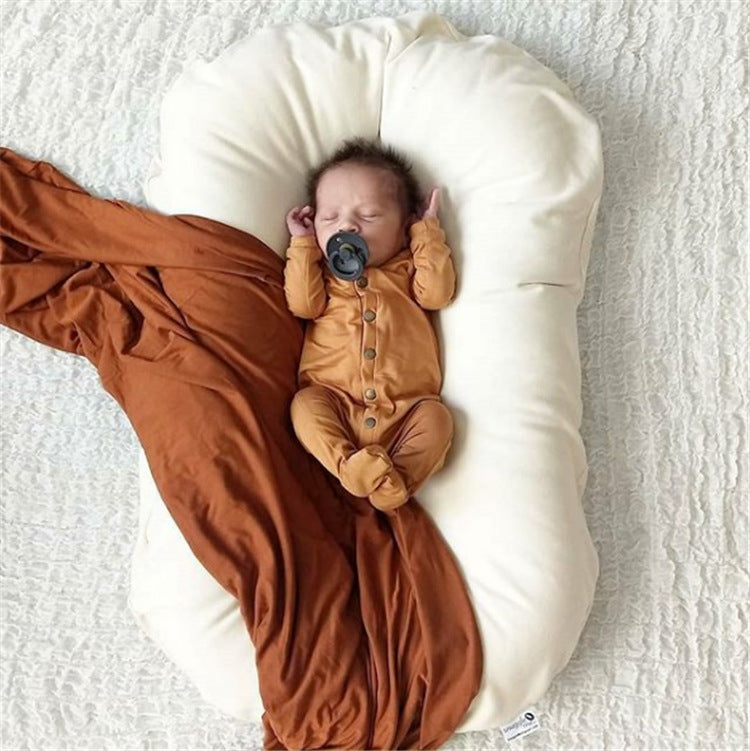 Infant nest bed – breathable cotton cradle cushion for babies