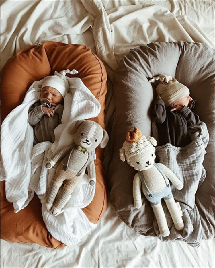 Infant nest bed – breathable cotton cradle cushion for babies