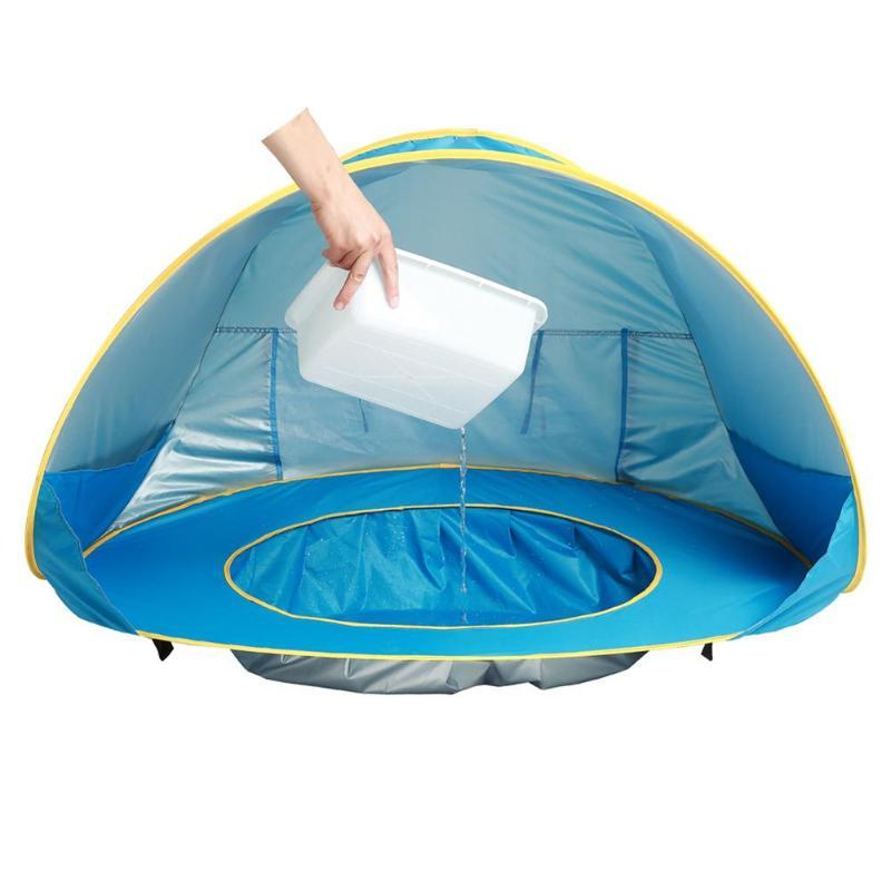 Outdoor baby play tent – UV-protected shade with splash pool for toddlers