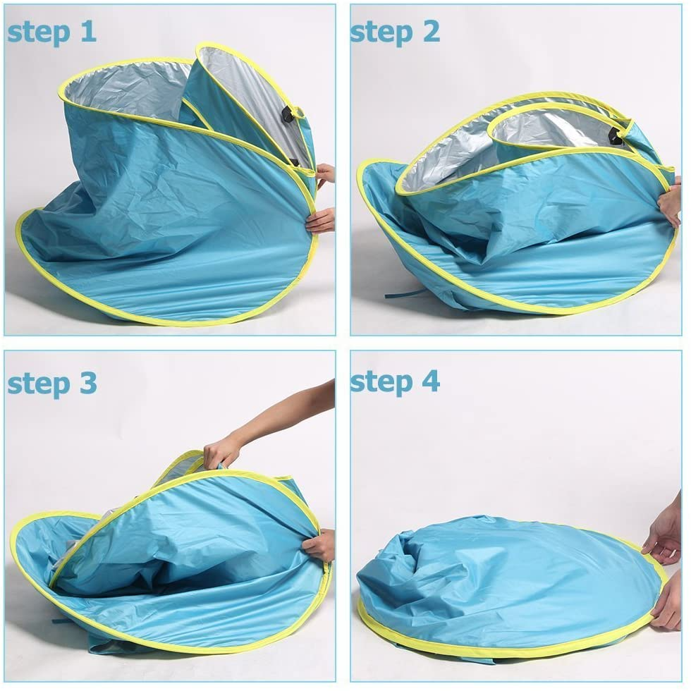 Outdoor baby play tent – UV-protected shade with splash pool for toddlers