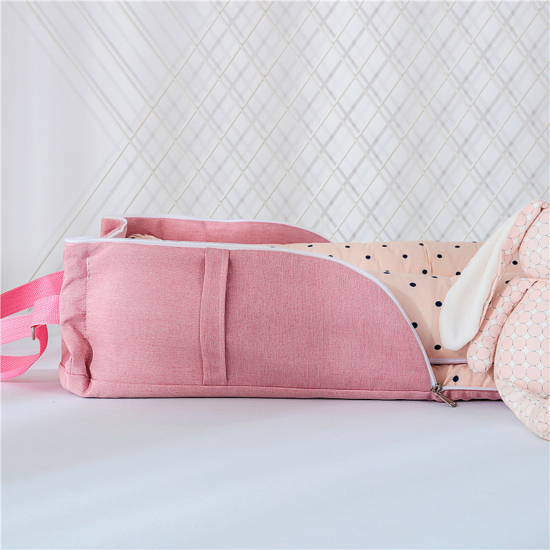 Compact travel baby bed – breathable and washable cotton lounger