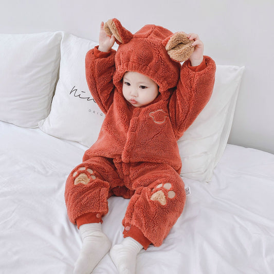 Cozy quilted baby romper – warm onesie for newborns