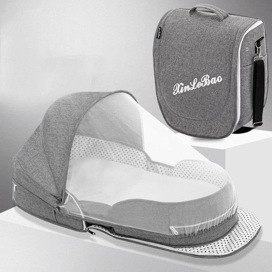 All-in-one diaper bag and crib – perfect for travel and on-the-go naps