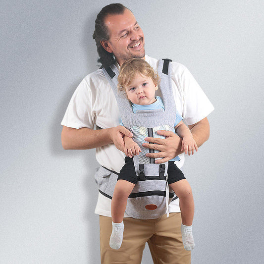 Ergonomic baby hip seat carrier – waist stool with adjustable straps, storage pocket & soft padding