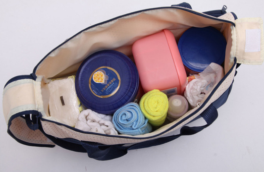 Diaper bag set for moms – includes nappy bag, bottle holder & stroller clips