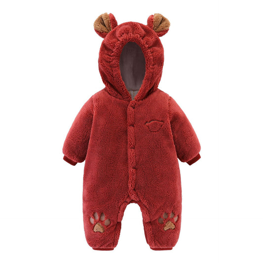 Cozy quilted baby romper – warm onesie for newborns
